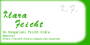 klara feicht business card